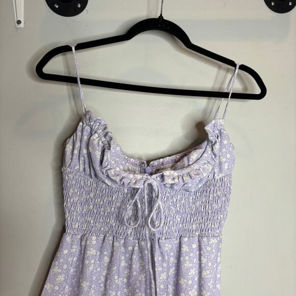 House of CB Janelle Lilac Floral Shirred Maxi Dress - Picture 3 of 12